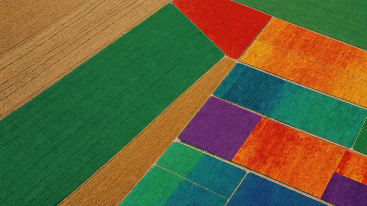 Drone flying over a corn field collecting thermal imagery data